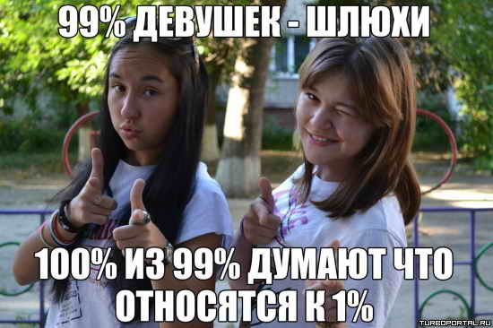 99% ������� - �����. 100% �� 99% ������ ��� ��������� � 1%